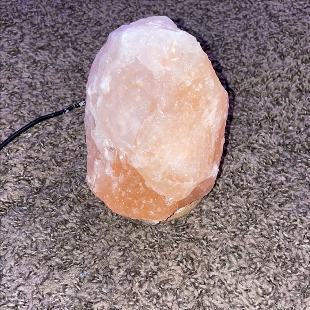 small salt rock lamp